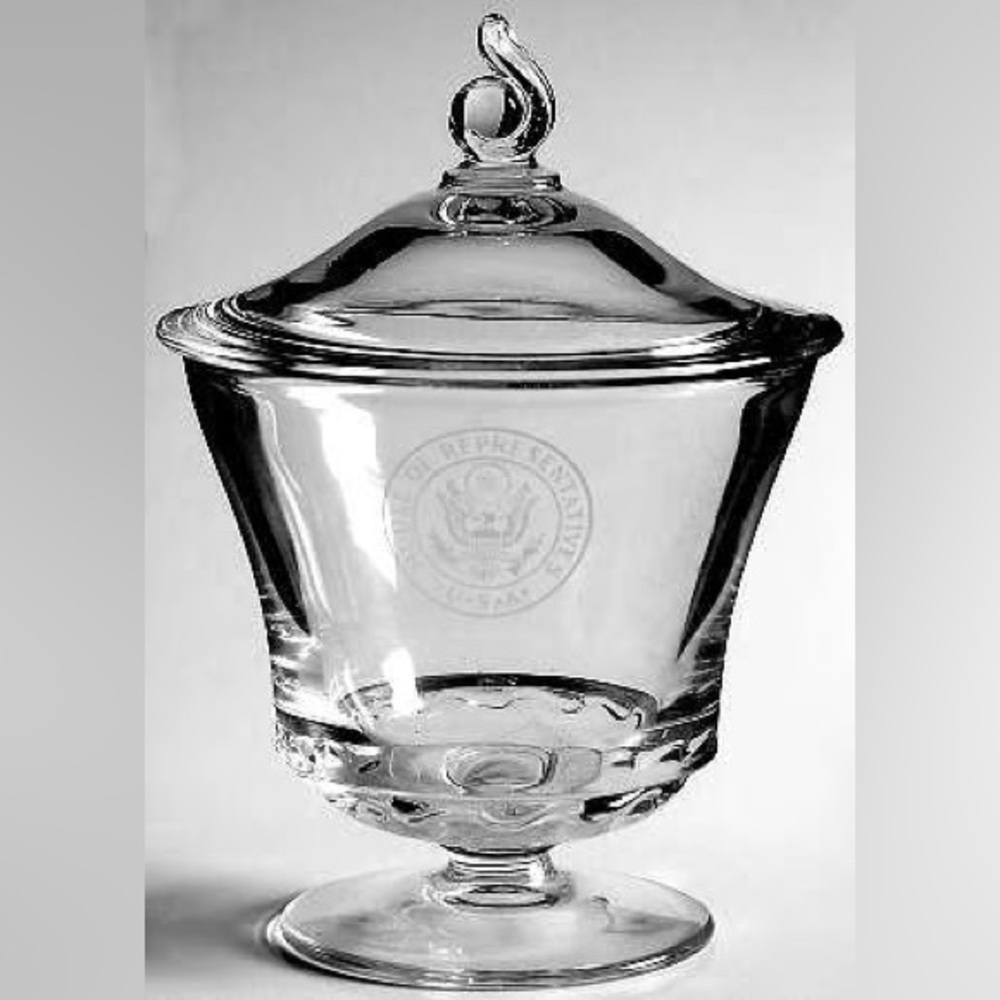 Fostoria candy dish “House of‎ Representatives USA” glass